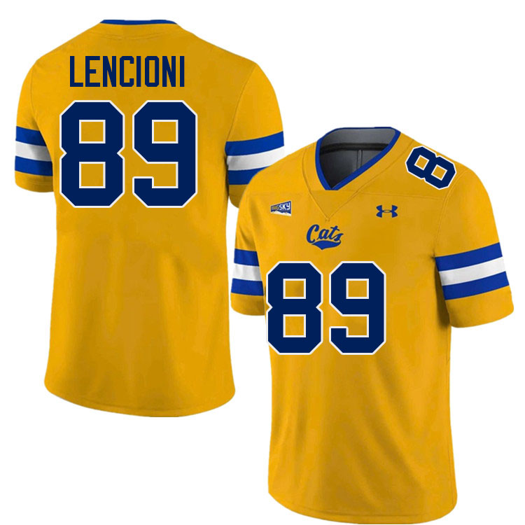#89 Rocky Lencioni Montana State Bobcats Jerseys Football Uniforms Stitched-Navy